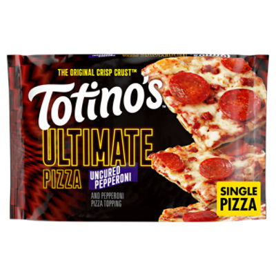 Totino's Uncured Pepperoni and Pepperoni Pizza Topping Ultimate Pizza, 11.64 oz