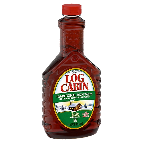 Log Cabin Lite Reduced Calorie Syrup, 24 fl oz
Calories/Serving
Lite: 50
Regular: 110