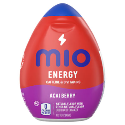 mio Energy Acai Berry Storm Liquid Water Enhancer Caffeine & B Vitamins, 1.62 fl oz Bottle