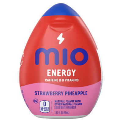 mio Energy Strawberry Pineapple Smash Liquid Water Enhancer Caffeine & B Vitamins, 1.62 fl oz Bottle