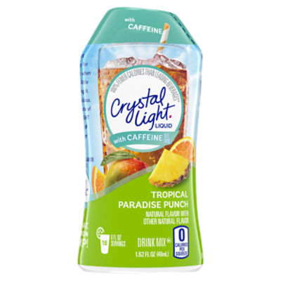 Crystal Light Liquid Tropical Paradise Punch Drink Mix with Caffeine, 1.62 fl oz Bottle