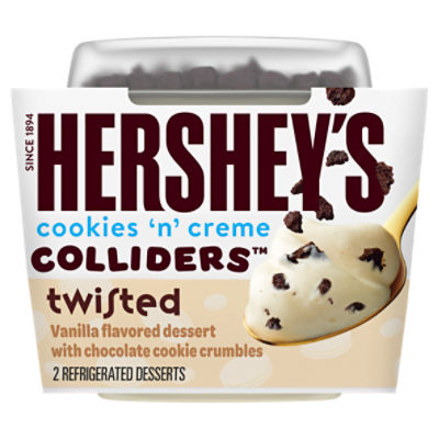 Hershey's Colliders Twisted Cookies 'N' Creme Refrigerated Desserts, 2 count, 7 oz, 7 Ounce