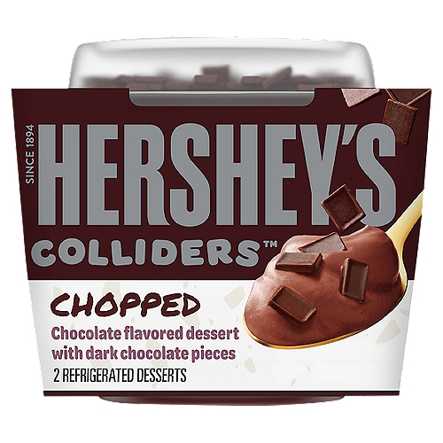 Hershey's Colliders Chopped Chocolate Flavored Refrigerated Desserts, 2 count, 7 oz
Chocolate Flavored Dessert with Dark Chocolate Pieces