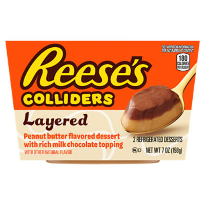 Reese's Colliders Layered Peanut Butter Flavored, Refrigerated Desserts