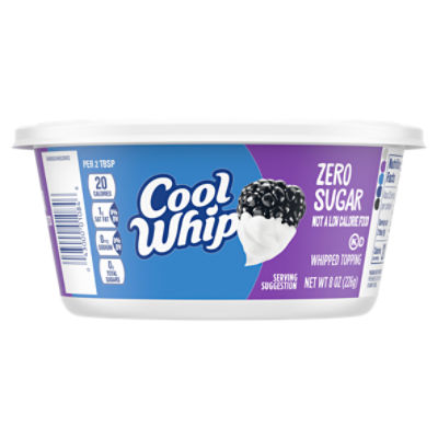 Cool Whip Zero Sugar Whipped Topping, 8 oz, 8 Ounce