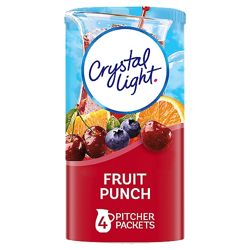 Crystal Light Fruit Punch Drink Mix, 4 count, 1.36 oz