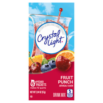 Crystal Light Fruit Punch Artificially Flavored Powdered Drink Mix, 6