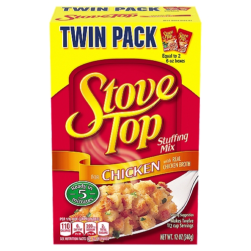 Stove Top Stuffing Mix for Chicken Twin Pack, 6 oz, 2 count