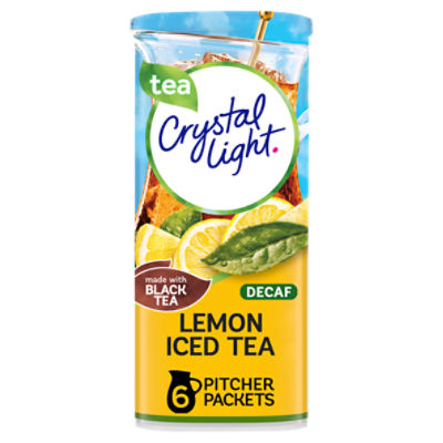 Crystal Light Decaf Lemon Iced Tea Drink Mix, 6 count, 1.5 oz