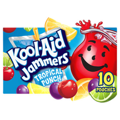 Kool-Aid Jammers Tropical Punch Artificially Flavored Drink, 6 fl oz, 10 count