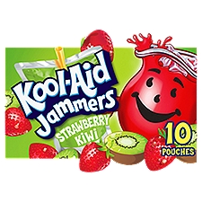 Kool-Aid Jammers Strawberry Kiwi Drink, 6 fl oz, 10 count