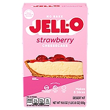 Jell-O No Bake Strawberry Cheesecake, Dessert Kit, 19.6 Ounce