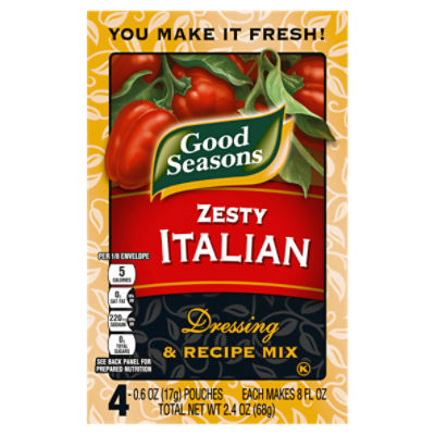 Good Seasons Zesty Italian Dressing & Recipe Seasoning Mix, 4 ct Packets