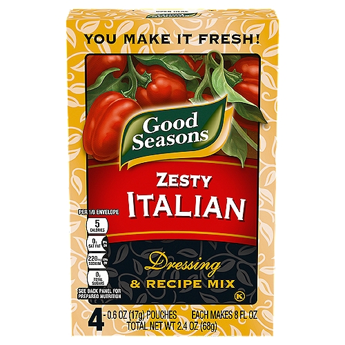 Good Seasons Zesty Italian Dressing & Recipe Seasoning Mix, 4 ct Packets