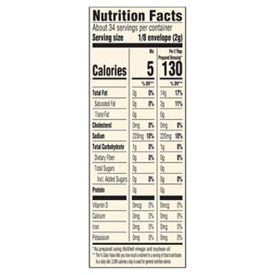 Perfect Pinch Italian Seasoning Nutrition Facts - Eat This Much