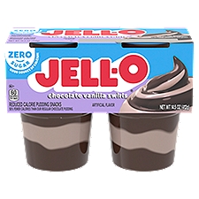 Jell-O Sugar Free Chocolate Vanilla Swirls Reduced Calorie Pudding Snacks, 4 count, 14.5 oz