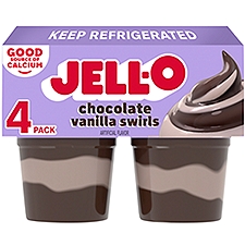 Jell-O Chocolate Vanilla Swirls Pudding Snacks, 2 count, 15.5 oz, 15.5 Ounce