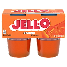 Jell-O Original Orange Gelatin Snacks, 4 count, 13.5 oz, 13.5 Ounce
