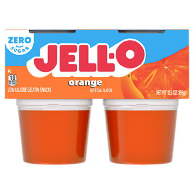 JellO Orange Low Calorie, Gelatin Snacks