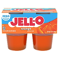 Jell-O Orange Low Calorie, Gelatin Snacks, 12.5 Ounce
