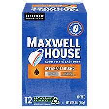 Maxwell House Breakfast Blend Light Roast Coffee, K-Cup Pods, 3.7 Ounce