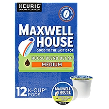 Maxwell House House Blend Decaf Medium Coffee K-Cup Pods, 12 count, 3.7 oz