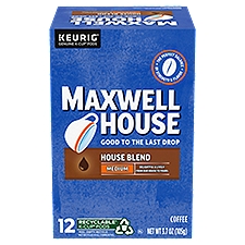 Maxwell House House Blend Medium Roast Coffee, K-Cup Pods, 3.7 Ounce