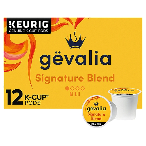 Gevalia Signature Blend Mild Light Roast K-Cup® Coffee Pods, 12 ct Box
Make your holiday winter mornings extra delicious with Gevalia Signature Blend K Cup Coffee Pods. Each K Cup warms up your winter with rich and never-bitter light roast coffee. Founded in Gavle, Sweden in 1853, Gevalia uses the perfect care to brew the perfect cup of coffee so you can enjoy it all holiday season. Each K Cup pod is made with 100% Arabica beans that are slow-roasted and snap cooled. Our K Cups coffee is crafted from 100% Arabica coffee beans sourced from around the world. The perfect coffee pod for all Keurig® 1.0 & 2.0 brewing systems. Our 12-count box of signature blend coffee pods are great for keeping Kosher. Gevalia K Cups lock in flavor until you are ready to enjoy this holiday. Try Gevalia K Cups and experience the taste of 150 years of Swedish tradition.

• 12 Gevalia Signature Blend Light Roast K‐Cup® Coffee Pods
• Keep warm this winter with our Signature Blend K Cups
• Gevalia Signature Blend K Cups will be a new holiday favorite
• Gevalia Signature Blend Light Roast Coffee K Cups provide the perfect care for the perfect cup
• Each box of Signature Blend K Cups deliver light roast coffee to your home
• Our K Cups coffee is crafted from 100% Arabica coffee beans sourced from around the world
• Gevalia Coffee K Cups are compatible with all Keurig® 1.0 & 2.0 brewing systems
• All our single serve pods use slow roasted, snap cooled beans to lock in flavor and aroma
• Each light roast K‐Cup® Pod is great for those keeping Kosher
