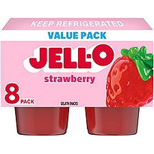 Jell-O Strawberry Gelatin Snacks Value Pack, 8 count, 27 oz