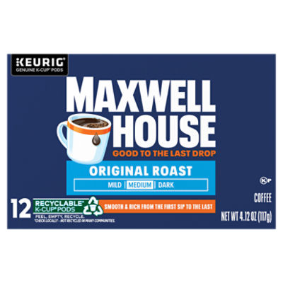 Maxwell House Original Roast K-Cup Coffee Pods, 12 ct Box, 4.12 Ounce