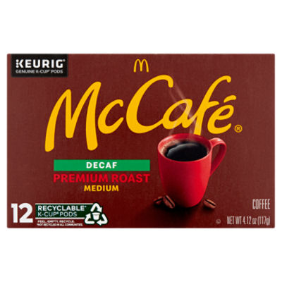 McCaf Premium Roast Decaf Medium Coffee K Cup Pods 12 count