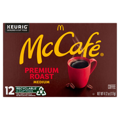 McCafe Premium Medium Dark Roast K-Cup Coffee Pods, 12 Count - 12 ea