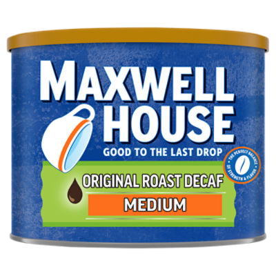 Maxwell House Medium Roast Original Roast Decaf Ground Coffee, 22 oz. Canister