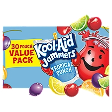 Kool-Aid Jammers Tropical Punch Drink Value Pack, 6 fl oz, 30 count