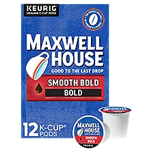 Maxwell House Smooth Bold Roast Coffee , K-Cup Pods, 3.7 Ounce
