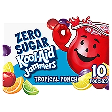 Kool-Aid Jammers Zero Sugar Tropical Punch Drink, 6 fl oz, 10 count