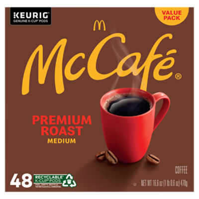 McCafé Premium Roast Medium Coffee K-Cup Pods Value Pack, 48 count, 16.6 oz