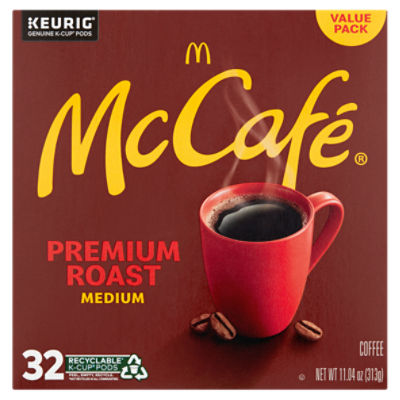 McCafé Premium Roast Medium Coffee K-Cup Pods Value Pack, 32 count, 11.04 oz