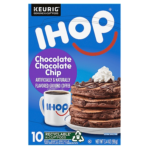 Ihop Chocolate Chocolate Chip Ground Coffee K-Cup Pods, 10 count, 3.4 oz
