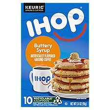 Ihop Buttery Syrup Flavored Ground Coffee K-Cup Pods, 10 count, 3.4 oz