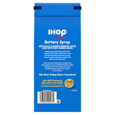 IHOP Buttery Syrup Flavored Ground Coffee, 20 oz Bag