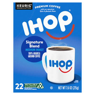 Ihop Signature Blend Medium Roast 100% Arabica Ground Coffee K-Cup Pods, 22 count, 7.6 oz