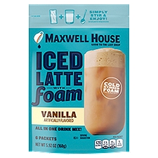 Maxwell House Vanilla Iced Latte with Foam, 6 count, 5.92 oz