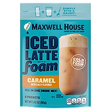 Maxwell House Caramel Iced Latte with Foam, 6 count, 5.82 oz, 5.82 Ounce