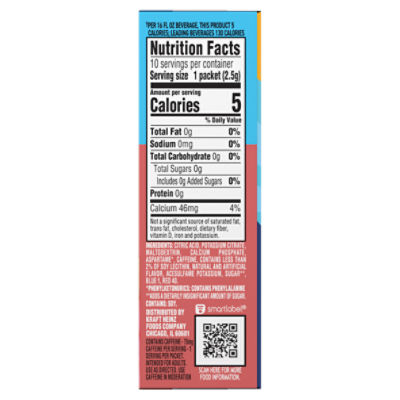 Crystal Light Raspberry Lemonade Energy Boost Drink Mix, 0.09 oz, 10 count