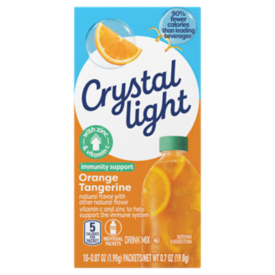 Crystal Light Orange Tangerine Immunity Support Drink Mix, 0.07 oz, 10 count