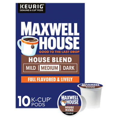 Maxwell House House Blend Medium Coffee K-Cup Pods, 10 count, 3.1 oz