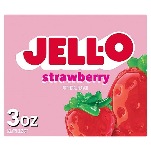 Jell-O Strawberry Gelatin Dessert, 3 oz