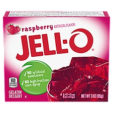 Jell-O Raspberry, Gelatin Dessert, 3 Ounce