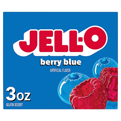 Jell-O Berry Blue Gelatin Dessert, 3 oz